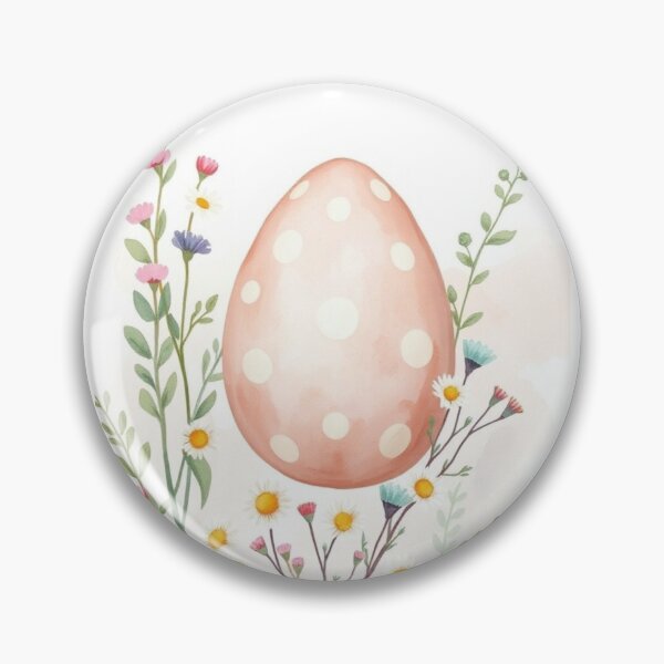 Item preview, Watercolor Pastel Easter Egg with Wildflowers designed and sold by Vida e Arte.