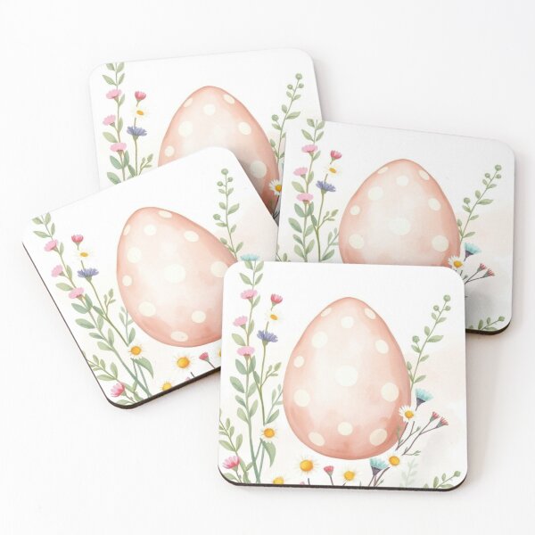 Item preview, Watercolor Pastel Easter Egg with Wildflowers designed and sold by Vida e Arte.