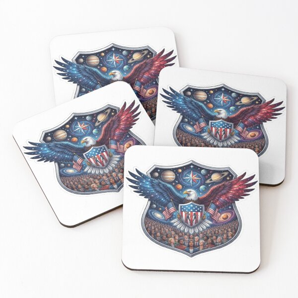 Item preview, Patriotic Eagle Cosmic Freedom Emblem designed and sold by MAJCO-ART.