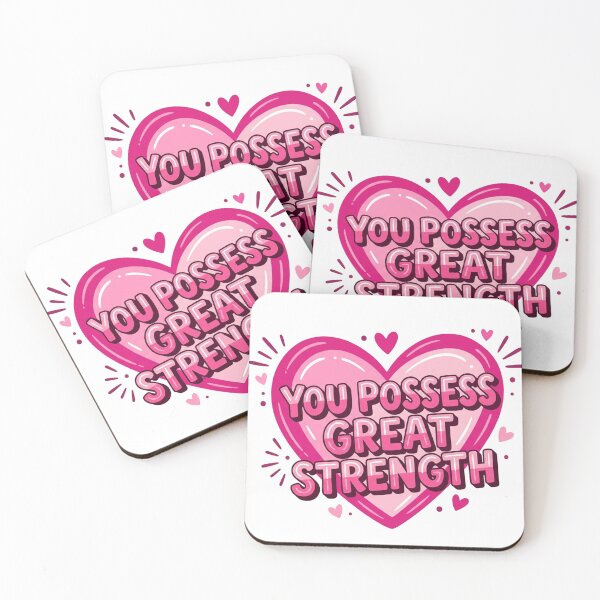 Item preview, You Possess Great Strength Motivational Heart Quote designed and sold by Owcomm.