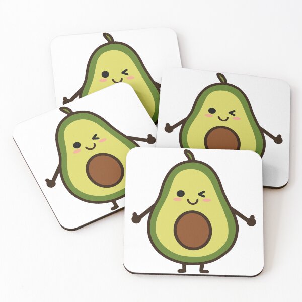 Item preview, Cute Winking Avocado Sticker | Kawaii Avocado Character designed and sold by SunCraftStudio.