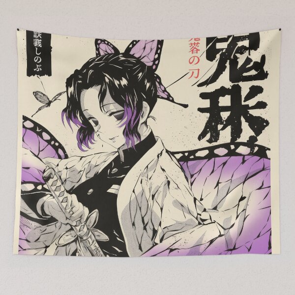 Item preview, Duotone Shinobu Wisteria Purple designed and sold by AnimeArsenalPrints.