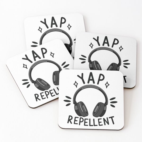 Item preview, Yap Repellent Sticker | Funny Headphones Sticker | Introvert Humor Sticker | Postcards from My Thoughts designed and sold by BellaDesignCo.