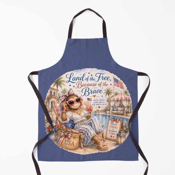 Item preview, Land of the Free, Because of the Brave™ | Palm Beach Monkey Summer Collection designed and sold by TeelieTurner.
