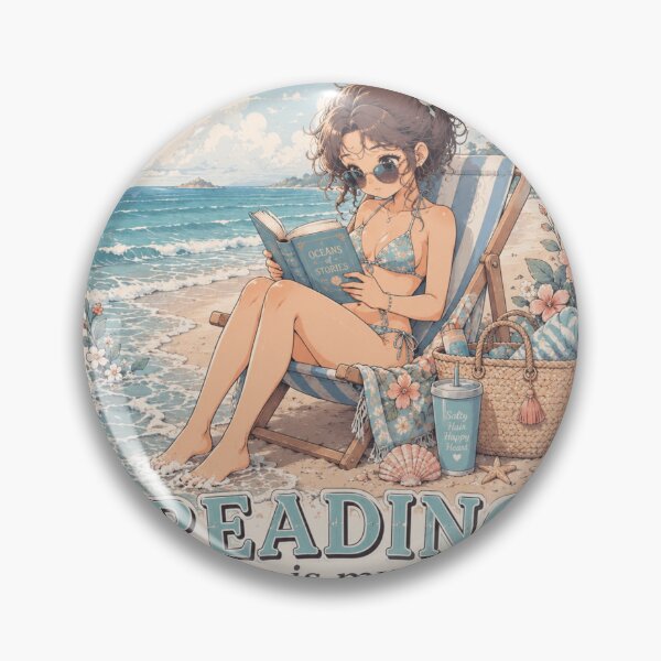 Item preview, Reading Is My Happy Place – Beach Edition designed and sold by PaulKlor.