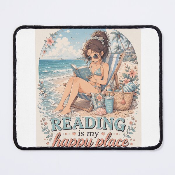 Item preview, Reading Is My Happy Place – Beach Edition designed and sold by PaulKlor.
