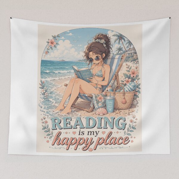 Item preview, Reading Is My Happy Place – Beach Edition designed and sold by PaulKlor.