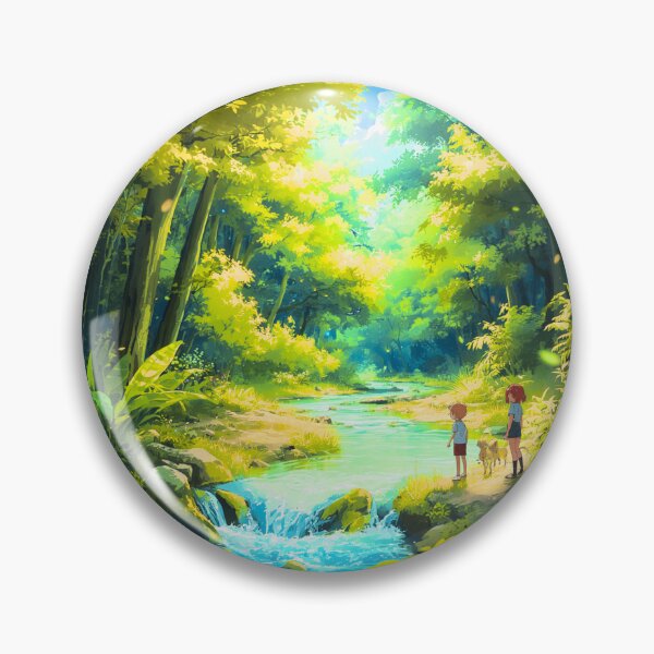 Item preview, Magical Forest River Adventure | Dreamy Nature Anime Landscape designed and sold by DervoTeck2767.