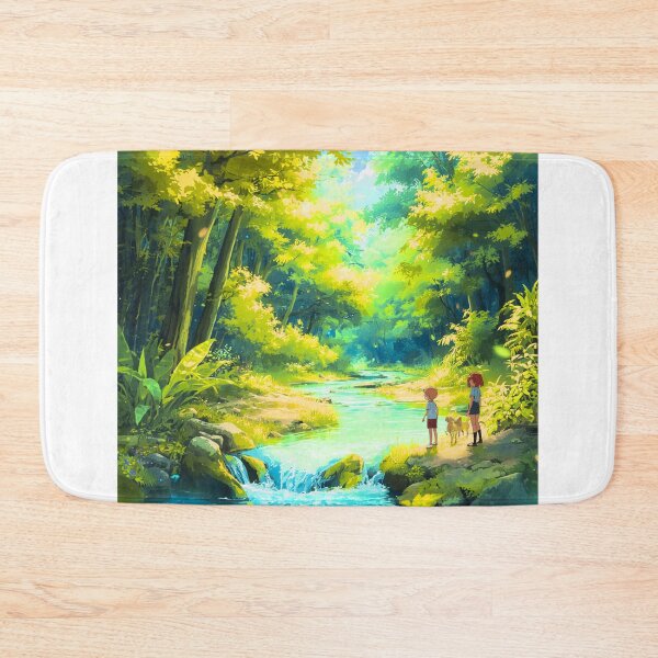 Artikelvorschau, Magical Forest River Adventure | Dreamy Nature Anime Landscape entworfen und verkauft von DervoTeck2767.