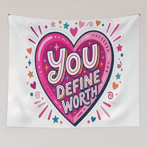 Item preview, You Define Worth Heart Illustration designed and sold by Owcomm.