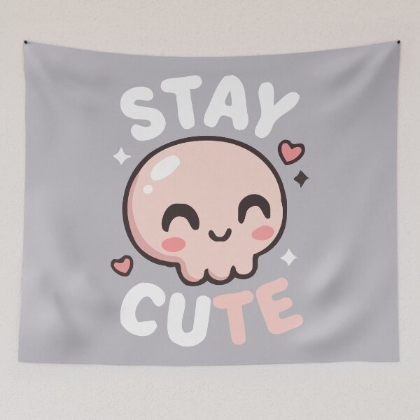 Item preview, Kawaii Pastel Stay Cute Skull Pastel Goth Aesthetic designed and sold by Amir Faysal.