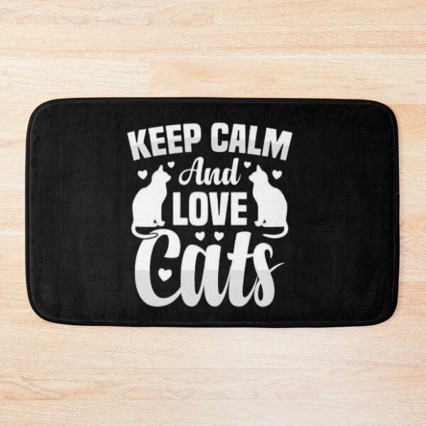 Item preview, T-Shirt Chat Keep Calm And Love Cats – Look Rétro Amoureux Des Chats designed and sold by LunaCat Studio.