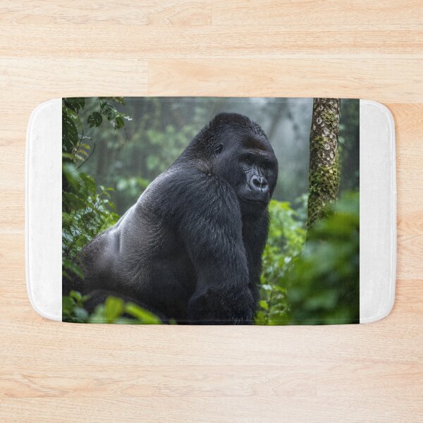 Item preview, Majestic Mountain Gorilla in Misty Jungle designed and sold by SavannaCanvas.