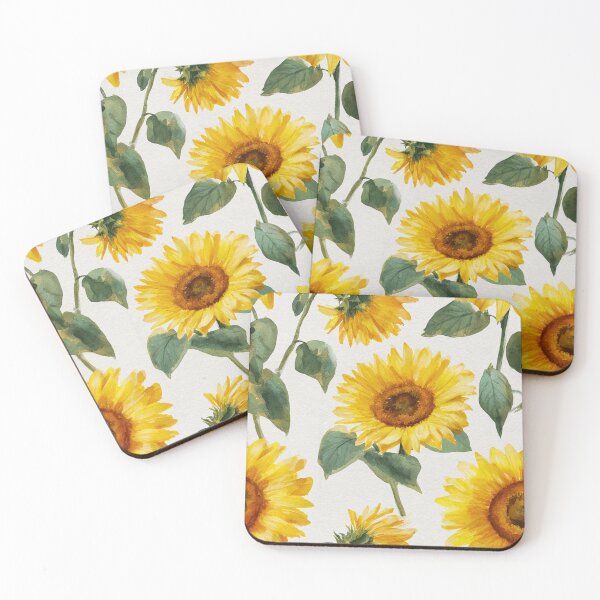 Item preview, Watercolor Sunflowers Golden Yellow Floral Pattern designed and sold by Patterns & Love .
