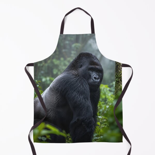 Item preview, Majestic Mountain Gorilla in Misty Jungle designed and sold by SavannaCanvas.