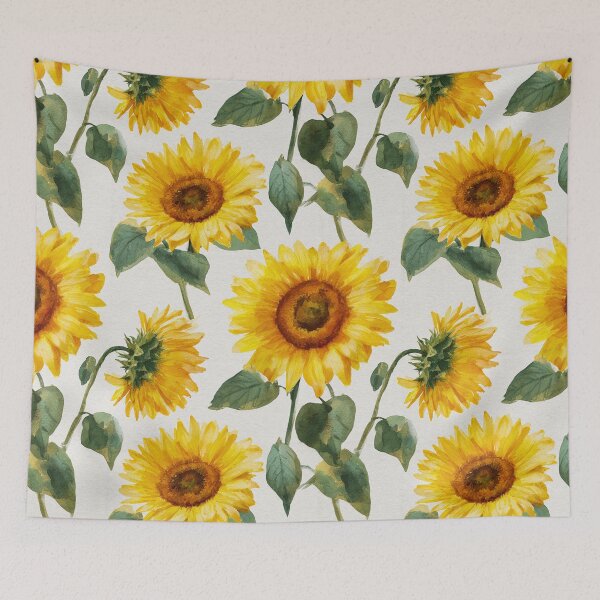 Item preview, Watercolor Sunflowers Golden Yellow Floral Pattern designed and sold by Patterns & Love .