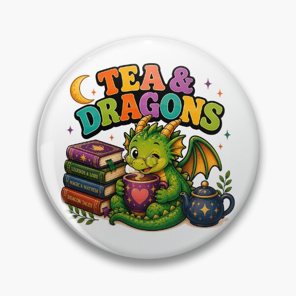 Item preview, Tea & Dragons – Cute Fantasy Dragon Tea Lover Bookworm Design designed and sold by Digital Culture Studio.