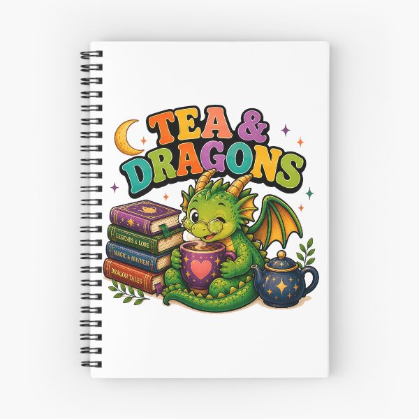 Item preview, Tea & Dragons – Cute Fantasy Dragon Tea Lover Bookworm Design designed and sold by Digital Culture Studio.