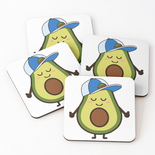 Item preview, Cool Avocado with Snapback Cap | Kawaii Avocado Character Sticker designed and sold by SunCraftStudio.