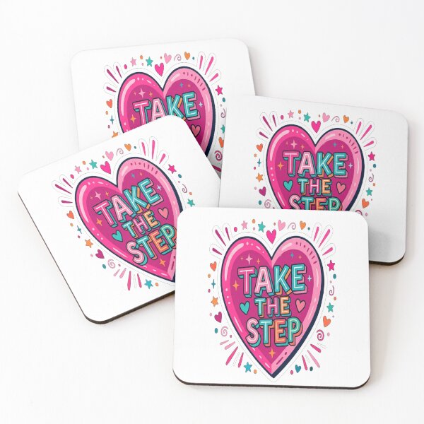 Item preview, Take The Step Motivational Pink Heart designed and sold by Owcomm.