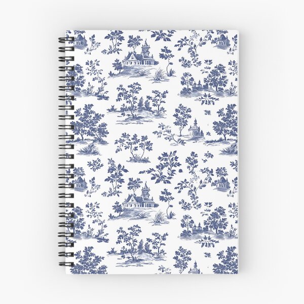Item preview, Blue Toile de Jouy Countryside Phone Case for Mom | Vintage French Village Journal for Students | Elegant Chateau Floral Tote Bag for Teacher | Navy Blue Landscape Blanket for Friends designed and sold by VivaFy.