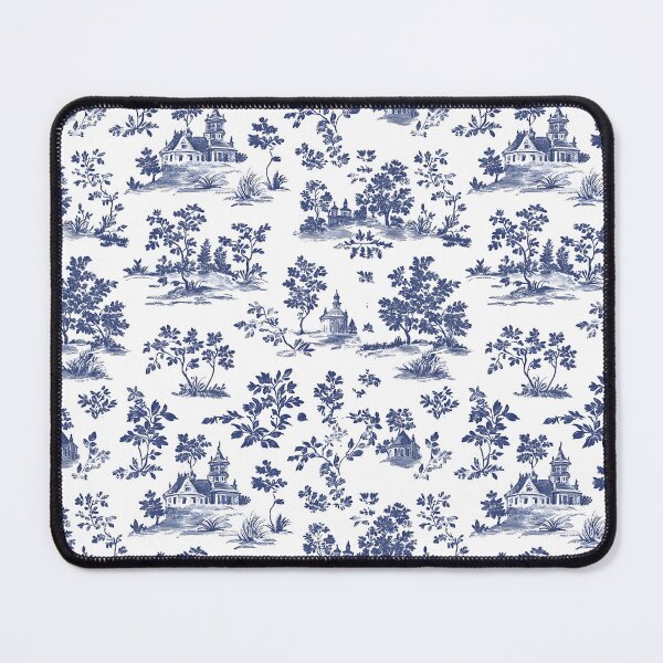 Item preview, Blue Toile de Jouy Countryside Phone Case for Mom | Vintage French Village Journal for Students | Elegant Chateau Floral Tote Bag for Teacher | Navy Blue Landscape Blanket for Friends designed and sold by VivaFy.