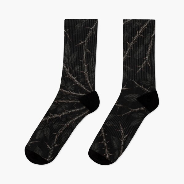 Item preview, Dark Botanical Thorns Pattern designed and sold by Owcomm.
