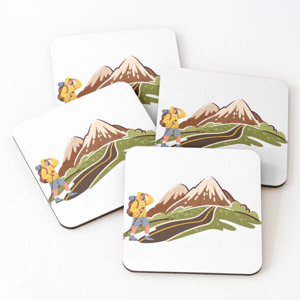 Item preview, Hiking Adventure Mountain Road Vector Illustration designed and sold by some peace.