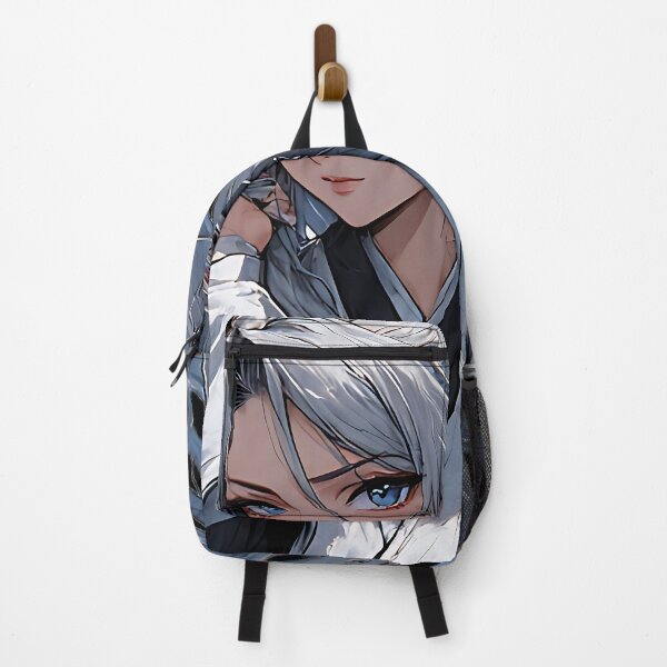 Item preview, Elegant Silver Hair Anime Warrior in Traditional Kimono designed and sold by UrbanPrts.