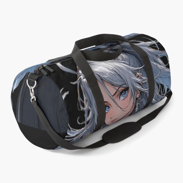 Item preview, Elegant Silver Hair Anime Warrior in Traditional Kimono designed and sold by UrbanPrts.
