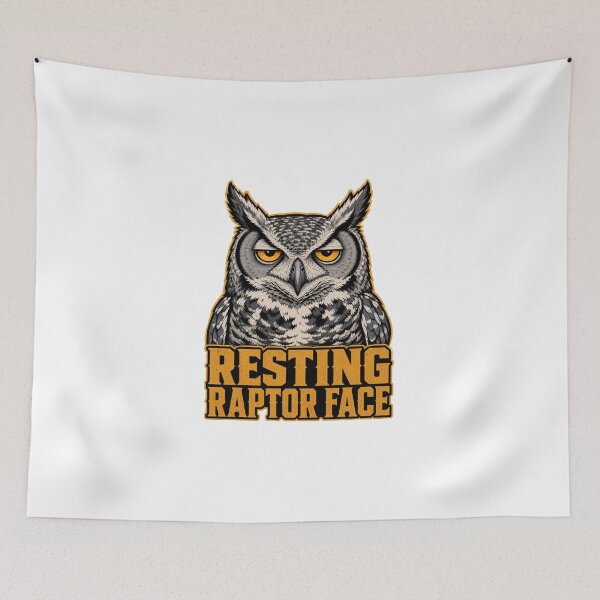 Item preview, Resting Raptor Face Funny Owl Sarcastic Bird Watcher Gift Bird Nerd Birding Humor designed and sold by ChaosThreadsCo.