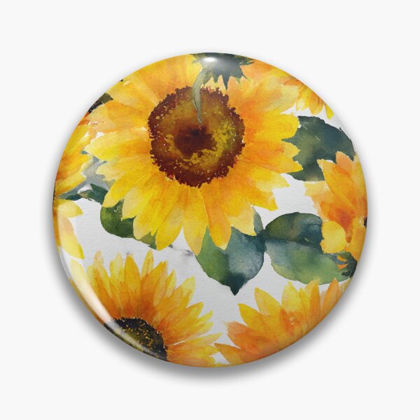 Item preview, Watercolor Sunflowers Golden Yellow Floral Pattern designed and sold by Patterns & Love .