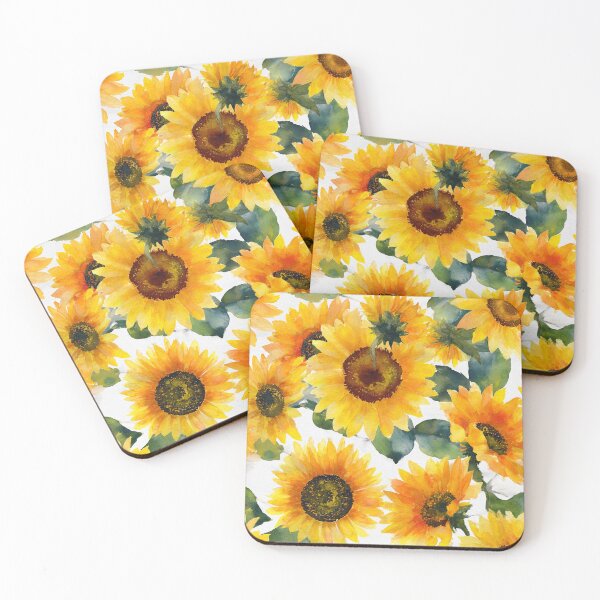 Item preview, Watercolor Sunflowers Golden Yellow Floral Pattern designed and sold by Patterns & Love .