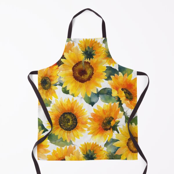 Item preview, Watercolor Sunflowers Golden Yellow Floral Pattern designed and sold by Patterns & Love .