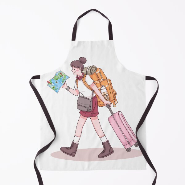 Item preview, Cute Kawaii Backpacker Girl Solo Female Traveler Vector designed and sold by some peace.