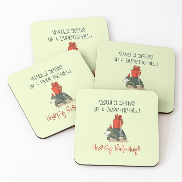 Item preview, Slowly Gettin’ Up & Over-the-Hill! (on Lt. Green) designed and sold by PawsitiveMum3.
