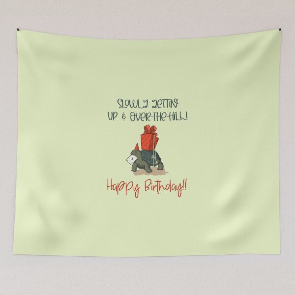 Item preview, Slowly Gettin’ Up & Over-the-Hill! (on Lt. Green) designed and sold by PawsitiveMum3.