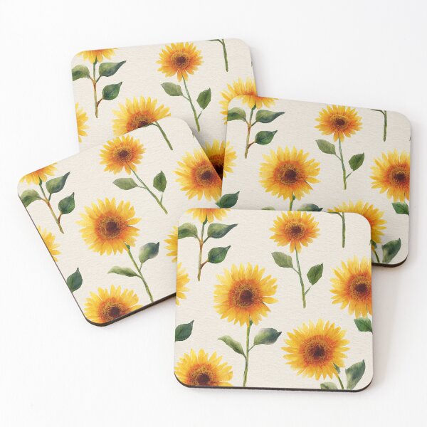 Item preview, Watercolor Sunflowers Golden Yellow Floral Pattern designed and sold by Patterns & Love .