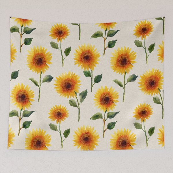Item preview, Watercolor Sunflowers Golden Yellow Floral Pattern designed and sold by Patterns & Love .