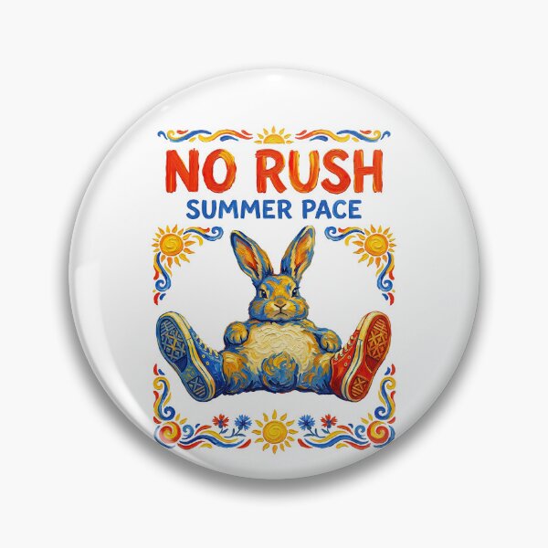 Item preview, No Rush Summer Pace Retro Bunny Vibes designed and sold by TeeARTHY.
