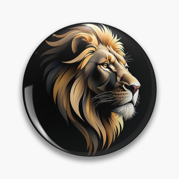 Item preview, Majestic Lion Head Wildlife Illustration designed and sold by UrbanPrts.