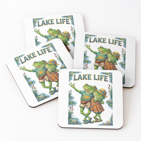 Item preview, Lake Life Summer Frogs On Vacation designed and sold by TeeARTHY.