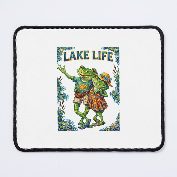 Item preview, Lake Life Summer Frogs On Vacation designed and sold by TeeARTHY.
