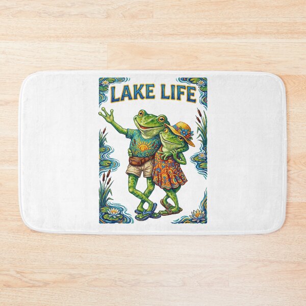Item preview, Lake Life Summer Frogs On Vacation designed and sold by TeeARTHY.