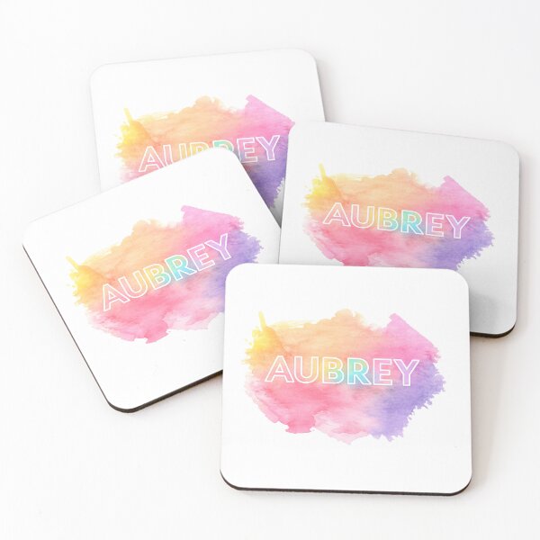 Item preview, Aubrey Name Colorful Watercolor Splash Gradient Aesthetic designed and sold by Dinaelsherkawy.