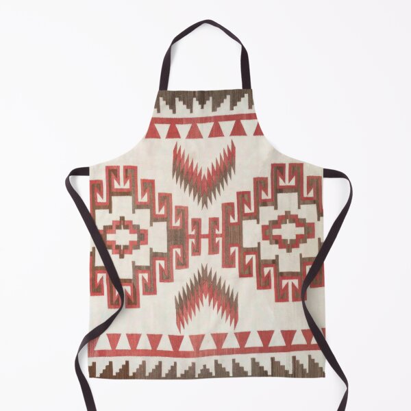 Item preview, NAVAJO 1920 TAPESTRY - RESTORED TO ORIGINAL RED & IVORY - RARE COLORS FOR NAVAJO ART! rotated designed and sold by Big Bang Canvas.