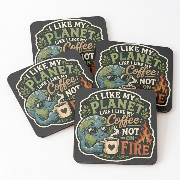 Item preview, I Like My Planet Like I Like My Coffee: Not On Fire designed and sold by Stylishly Eco.