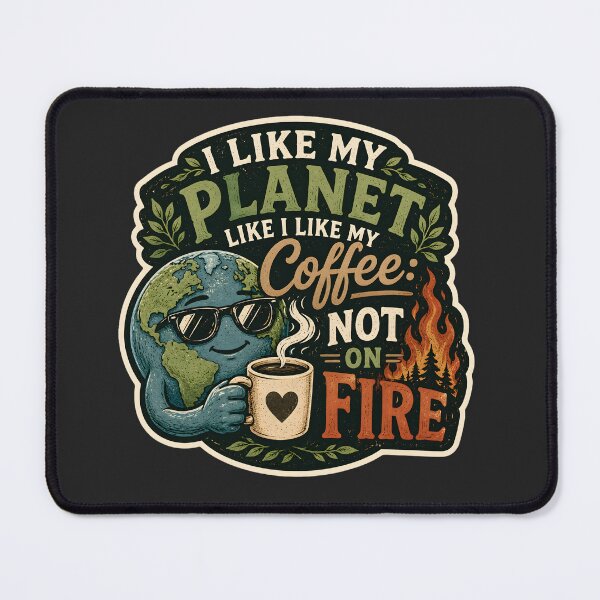 Item preview, I Like My Planet Like I Like My Coffee: Not On Fire designed and sold by Stylishly Eco.