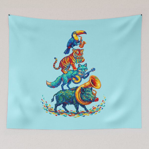 Item preview, Wild Animal Band Playing Jazz Music designed and sold by TeeARTHY.