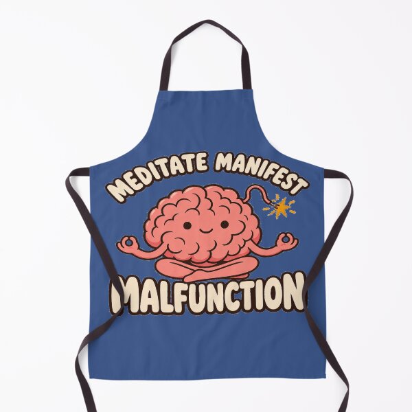 Item preview, Meditate Manifest Malfunction Funny Meditation Brain designed and sold by POD DYNASTY | Original Print On Demand T-Shirt Graphics.